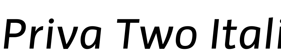 Priva Two Italic Pro Yazı tipi ücretsiz indir